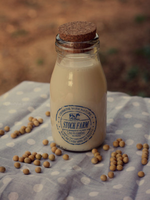 Some soy milk brands contain dairy products to improve taste and consistancy.